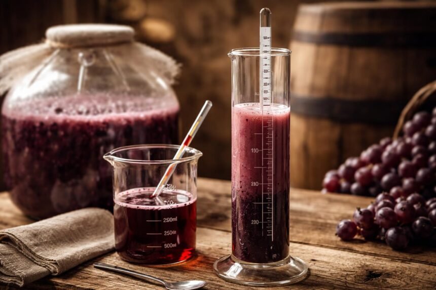 Cukorfok javítása és savszabályozás a mustnál, ideális arányokat keresve.