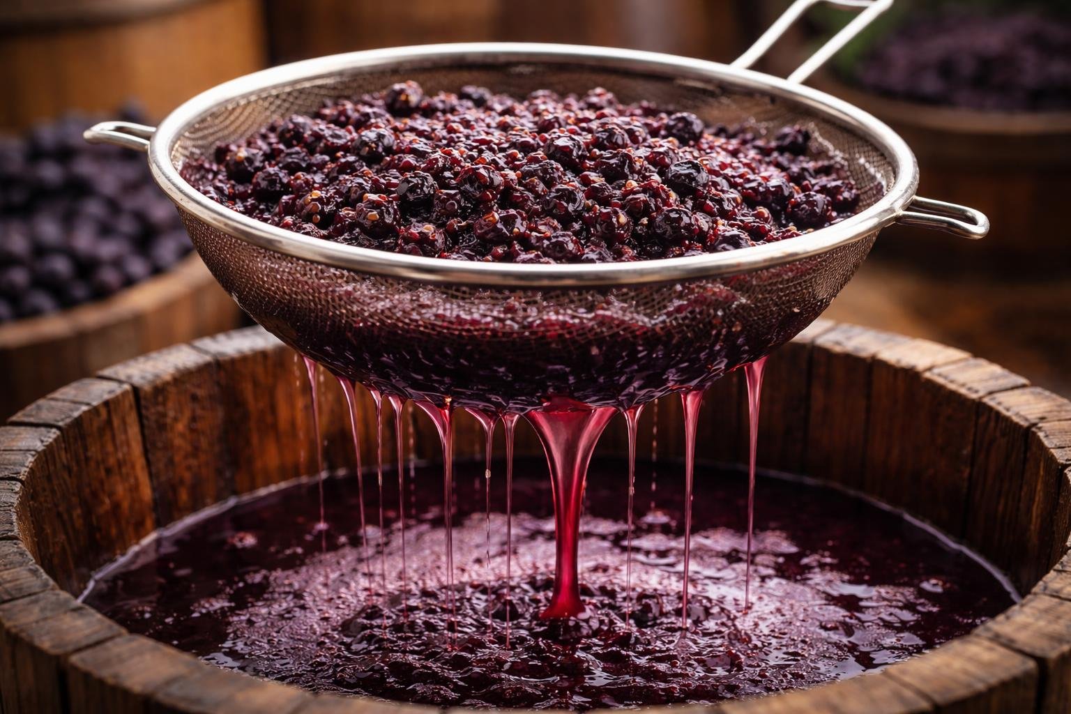 Must kezelése és tisztítása erjesztés előtt, bor készítés lépései