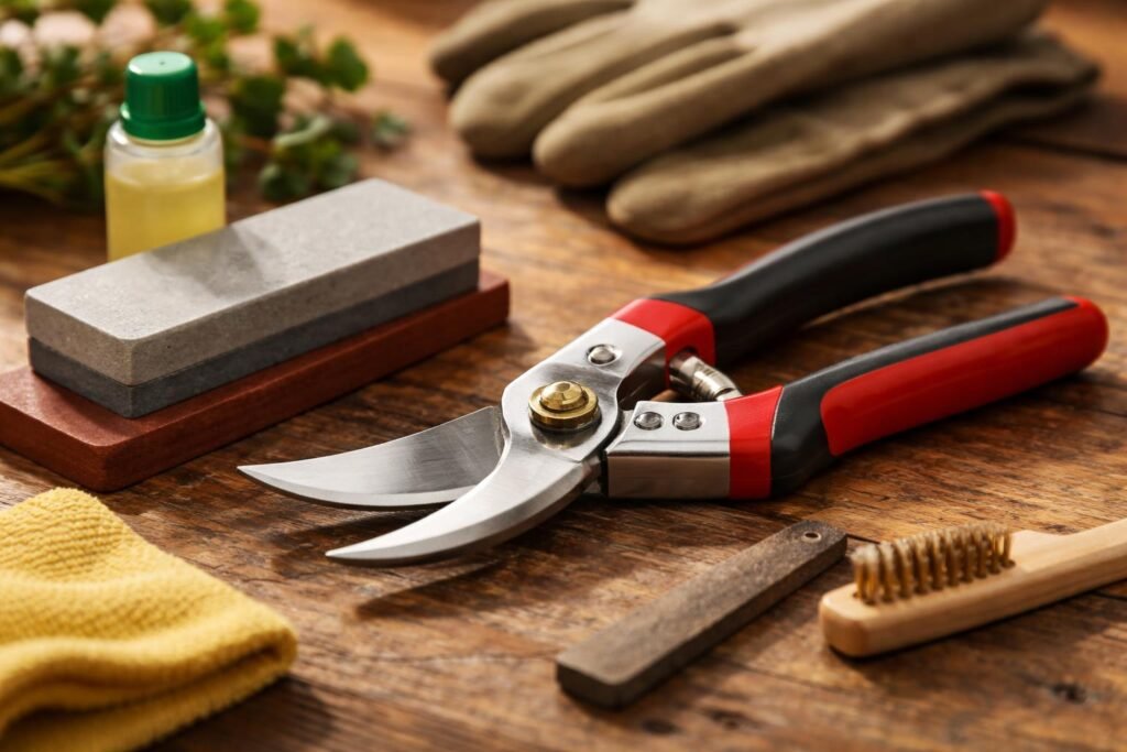 Metszőszerszámok tisztítása és élezése márciusban a gazdaságos metszésért